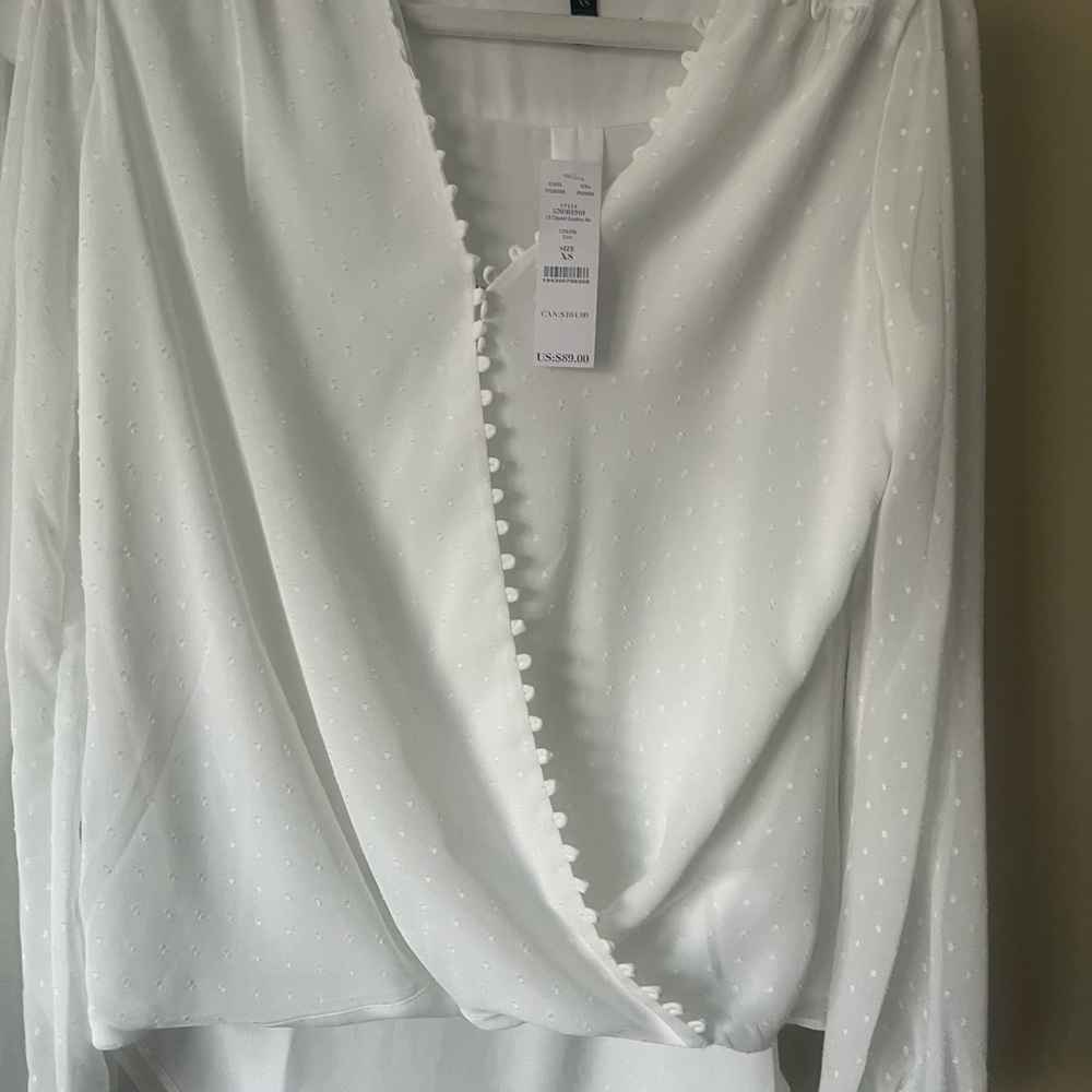 WHBM white blouse, xs - Picture 2 of 3